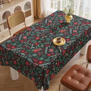 Christmas Botanical Tablecloth