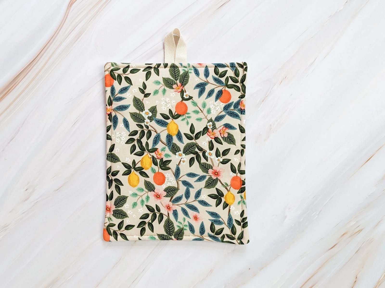 Citrus Grove Cream Floral Pot Holder