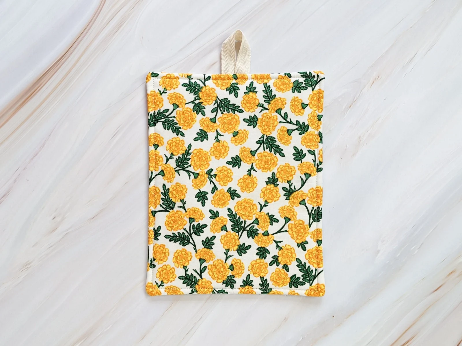 Dianthus Yellow Floral Pot Holder