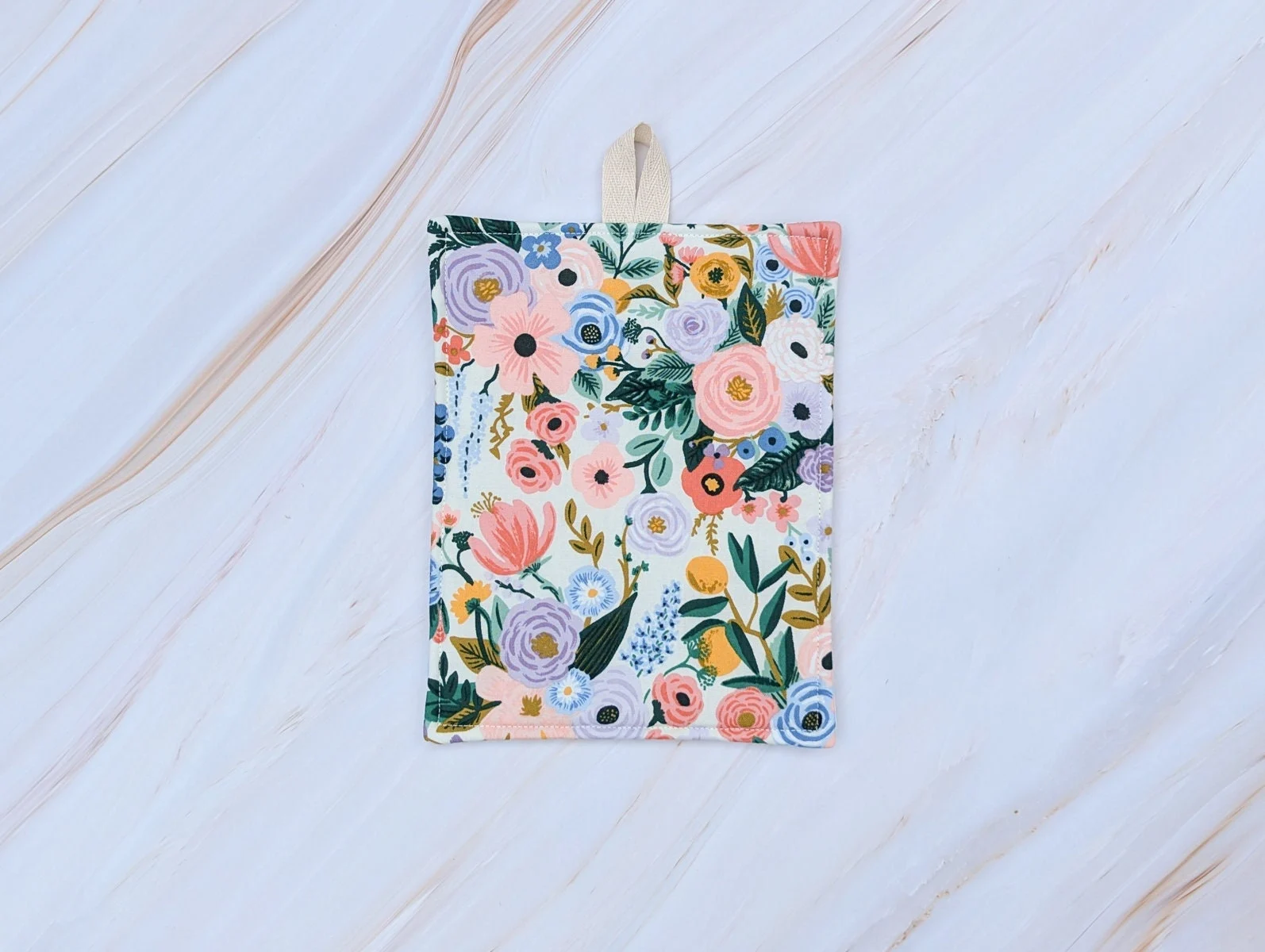 Garden Party Ivory Floral Pot Holder