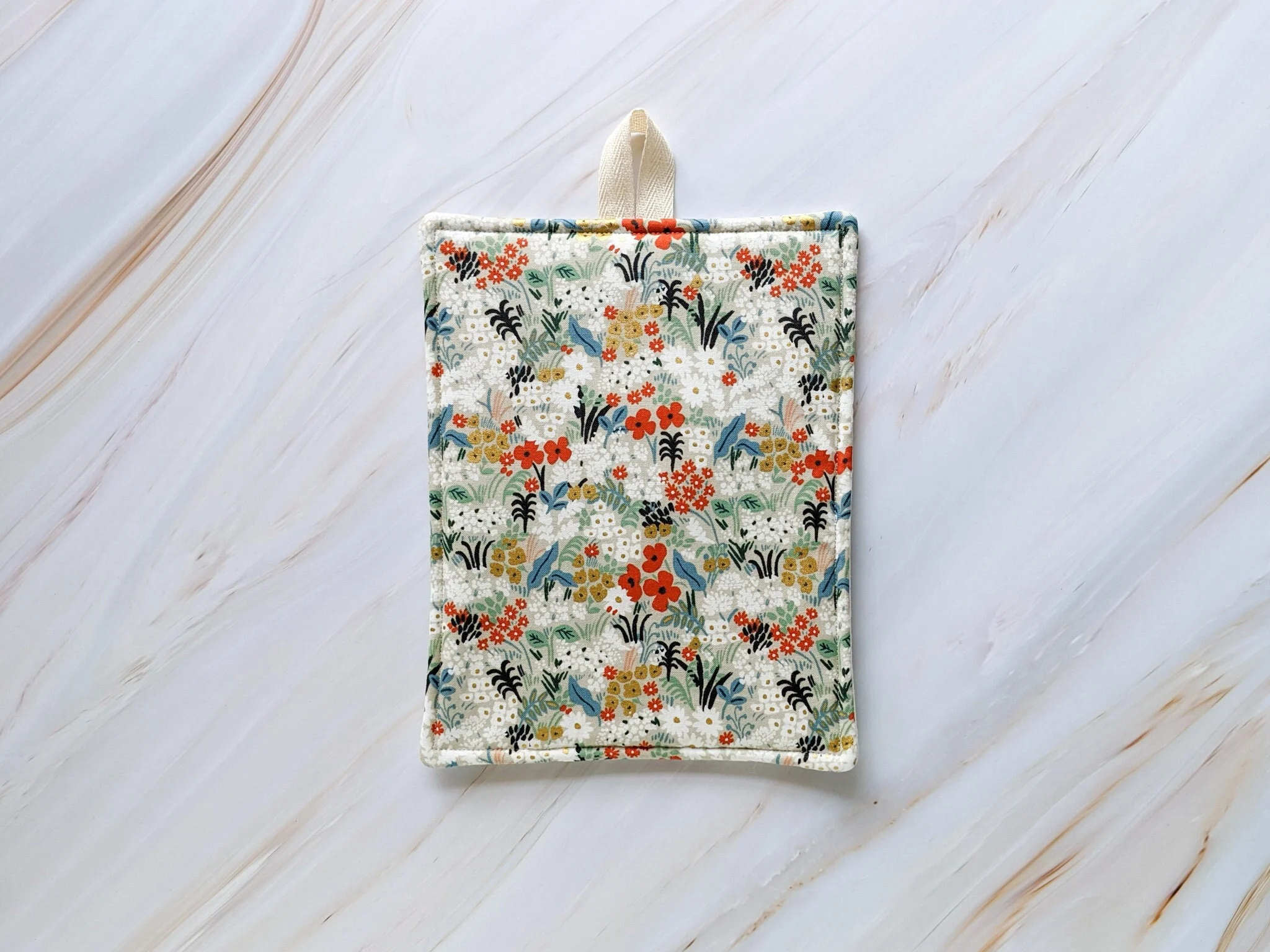 Meadow Flax Floral Pot Holder