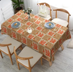 Mid-Century Modern Geometric Tablecloth
