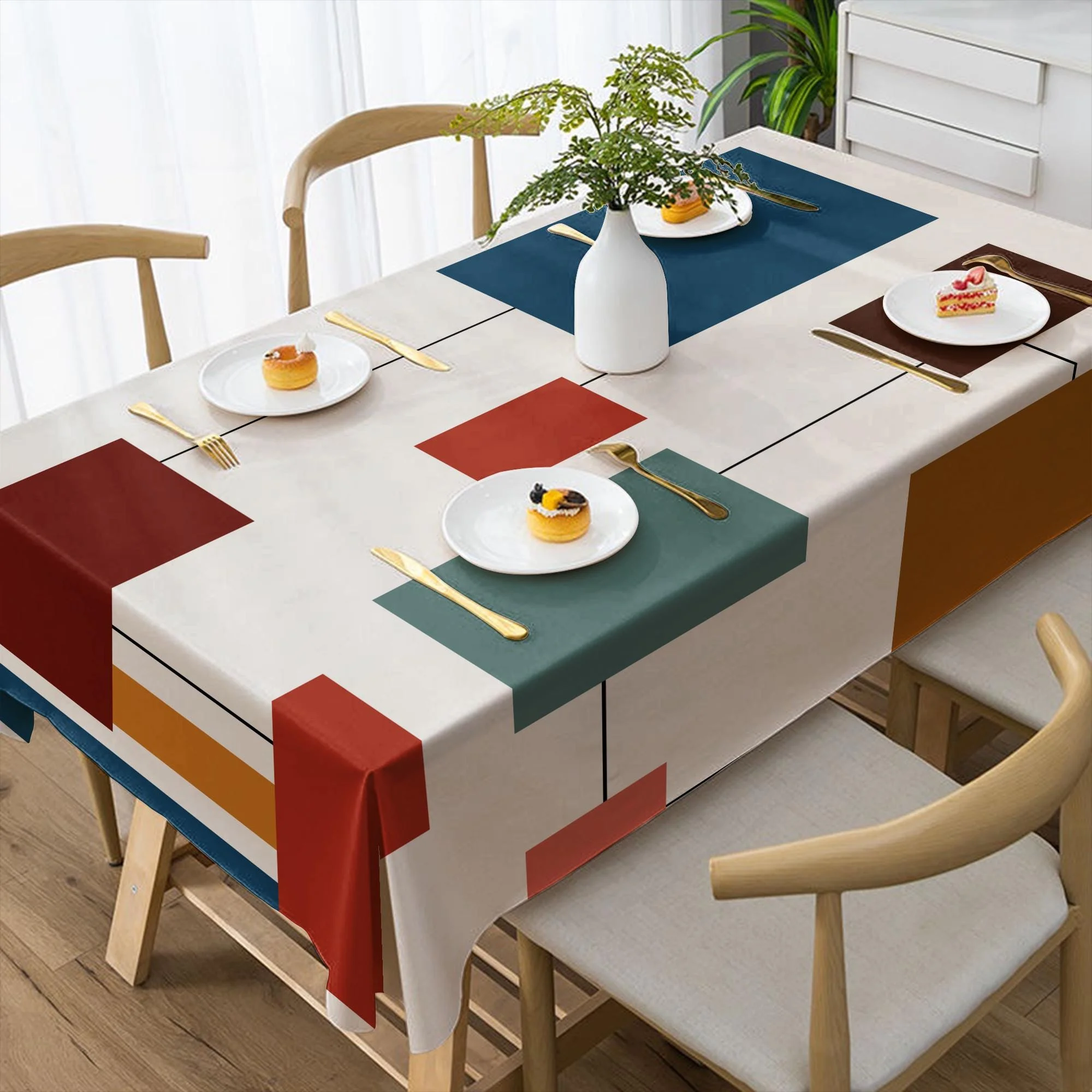 Modern Retro Pattern Tablecloth