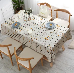 Polka Dot & Floral Tablecloth