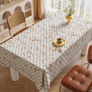 Polka Dot & Floral Tablecloth