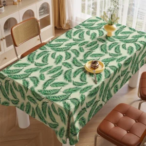 Tropical Leaf Print Tablecloth