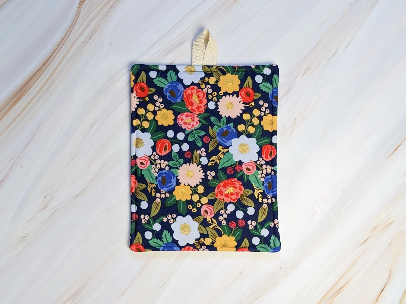 Vintage Blossom Blue Floral Pot Holder