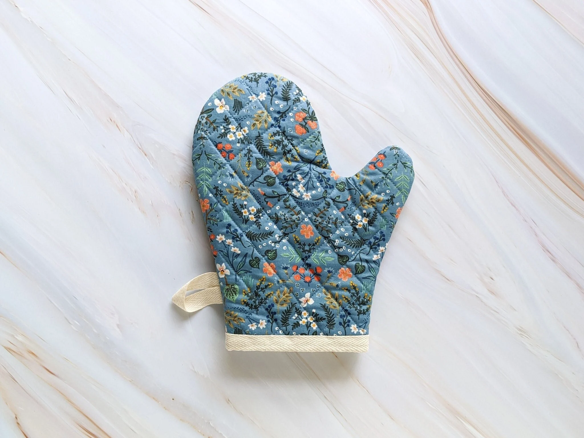 Wildwood Blue Floral Oven Mitt