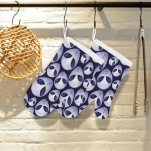Alien Pattern Print Design 01 Heat Resistant Oven Mitts Pot Holders Set