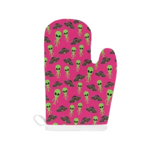 Alien Pattern Print Design 03 Heat Resistant Oven Mitts Pot Holders Set