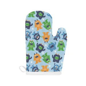 Alien Pattern Print Design 04 Heat Resistant Oven Mitts Pot Holders Set