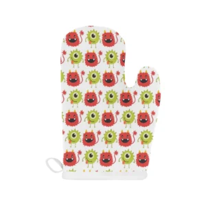 Alien Pattern Print Design 05 Heat Resistant Oven Mitts Pot Holders Set