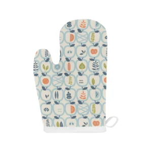 Apples Leaves Pattern Heat Resistant Oven Mitts Pot Holders Set