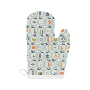 Apples Leaves Pattern Heat Resistant Oven Mitts Pot Holders Set