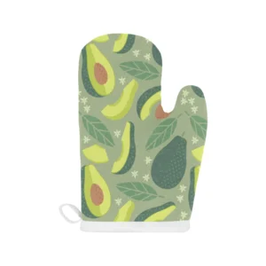 Avocado Pattern Heat Resistant Oven Mitts Pot Holders Set