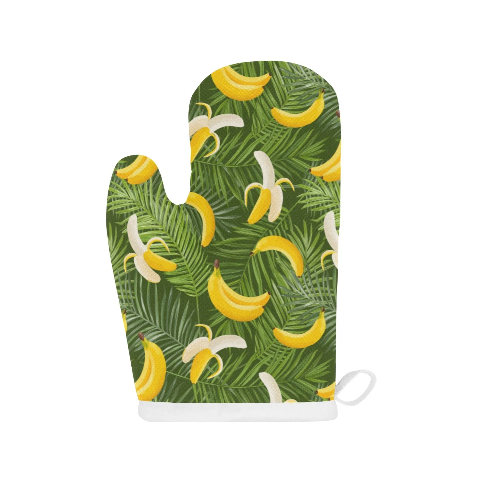 Banana Palm Leaves Pattern Heat Resistant Oven Mitts Pot Holders Set Banana Palm Leaves Pattern Heat Resistant Oven Mitts Pot Holders Set