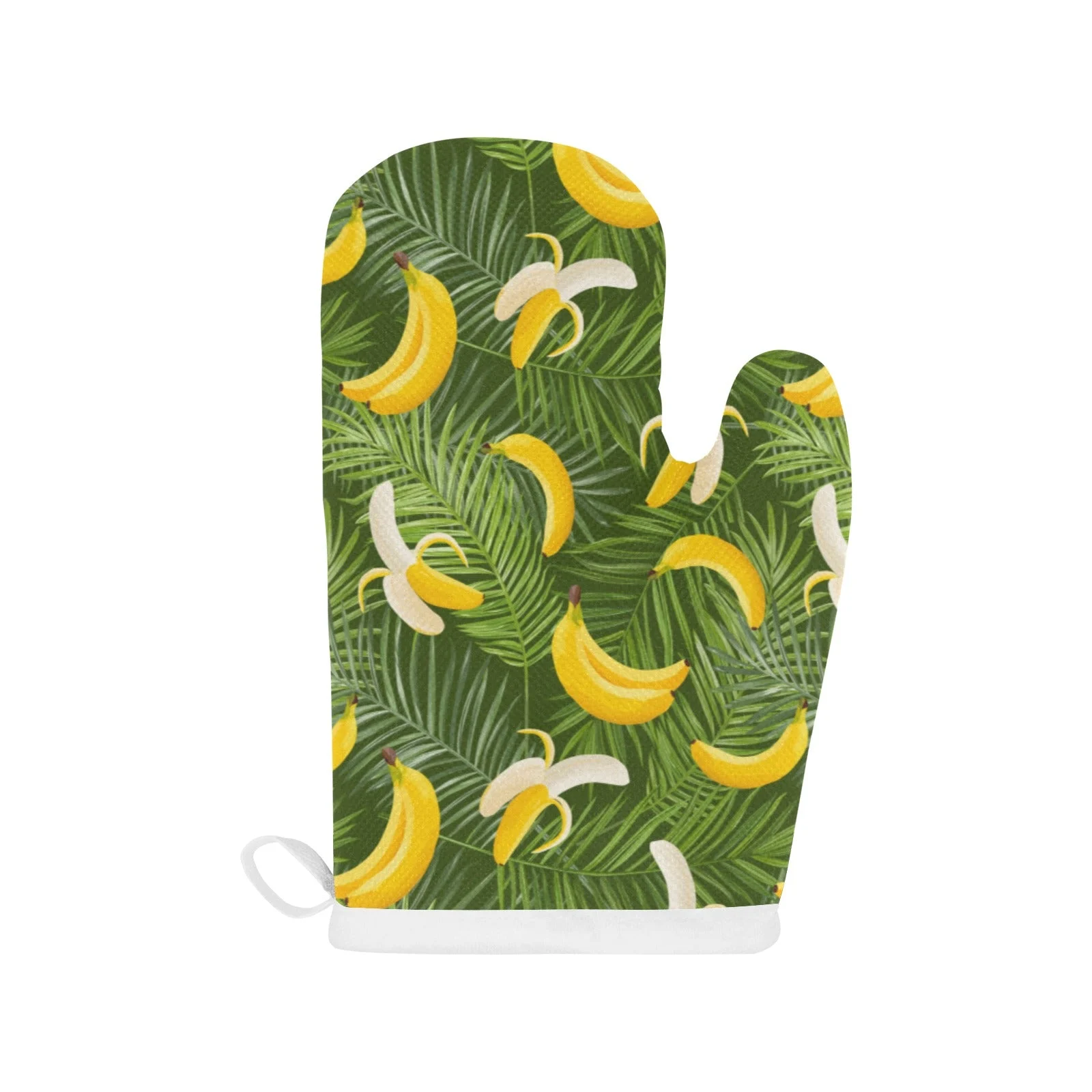 Banana Palm Leaves Pattern Heat Resistant Oven Mitts Pot Holders Set Banana Palm Leaves Pattern Heat Resistant Oven Mitts Pot Holders Set