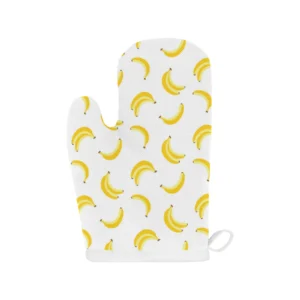 Banana Pattern Heat Resistant Oven Mitts Pot Holders Set