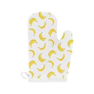 Banana Pattern Heat Resistant Oven Mitts Pot Holders Set