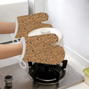 Bengal Tigers Pattern Heat Resistant Oven Mitts Pot Holders Set