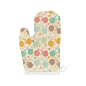 Bicycle Pattern Print Design 01 Heat Resistant Oven Mitts Pot Holders Set