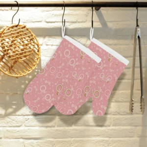 Bicycle Pattern Print Design 02 Heat Resistant Oven Mitts Pot Holders Set