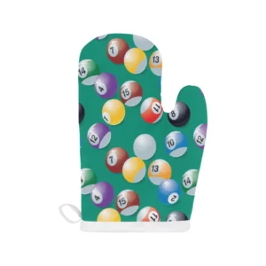 Billiard Ball Pattern Print Design 01 Heat Resistant Oven Mitts Pot Holders Set