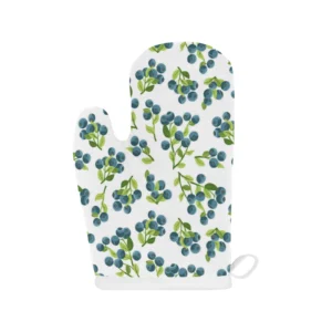 Blueberry White Background Heat Resistant Oven Mitts Pot Holders Set