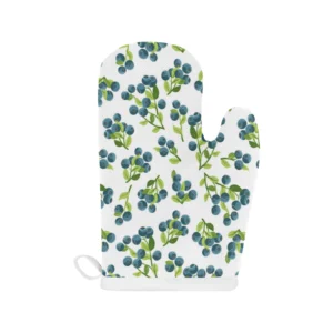 Blueberry White Background Heat Resistant Oven Mitts Pot Holders Set