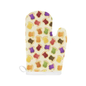 Bread Toast Pattern Print Design 02 Heat Resistant Oven Mitts Pot Holders Set