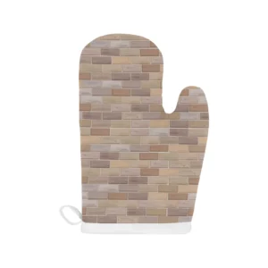 Brick Printed Pattern Print Design 01 Heat Resistant Oven Mitts Pot Holders Set