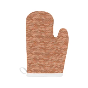 Brick Printed Pattern Print Design 02 Heat Resistant Oven Mitts Pot Holders Set