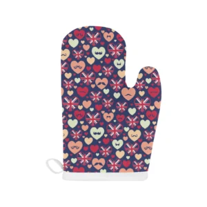British Pattern Print Design 02 Heat Resistant Oven Mitts Pot Holders Set