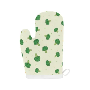 Broccoli Pattern Heat Resistant Oven Mitts Pot Holders Set
