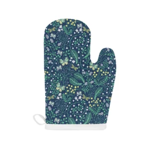 Butterfly Leaves Pattern Heat Resistant Oven Mitts Pot Holders Set