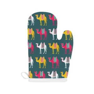 Camel Pattern Heat Resistant Oven Mitts Pot Holders Set