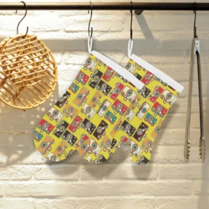 Camera Pattern Print Design 02 Heat Resistant Oven Mitts Pot Holders Set