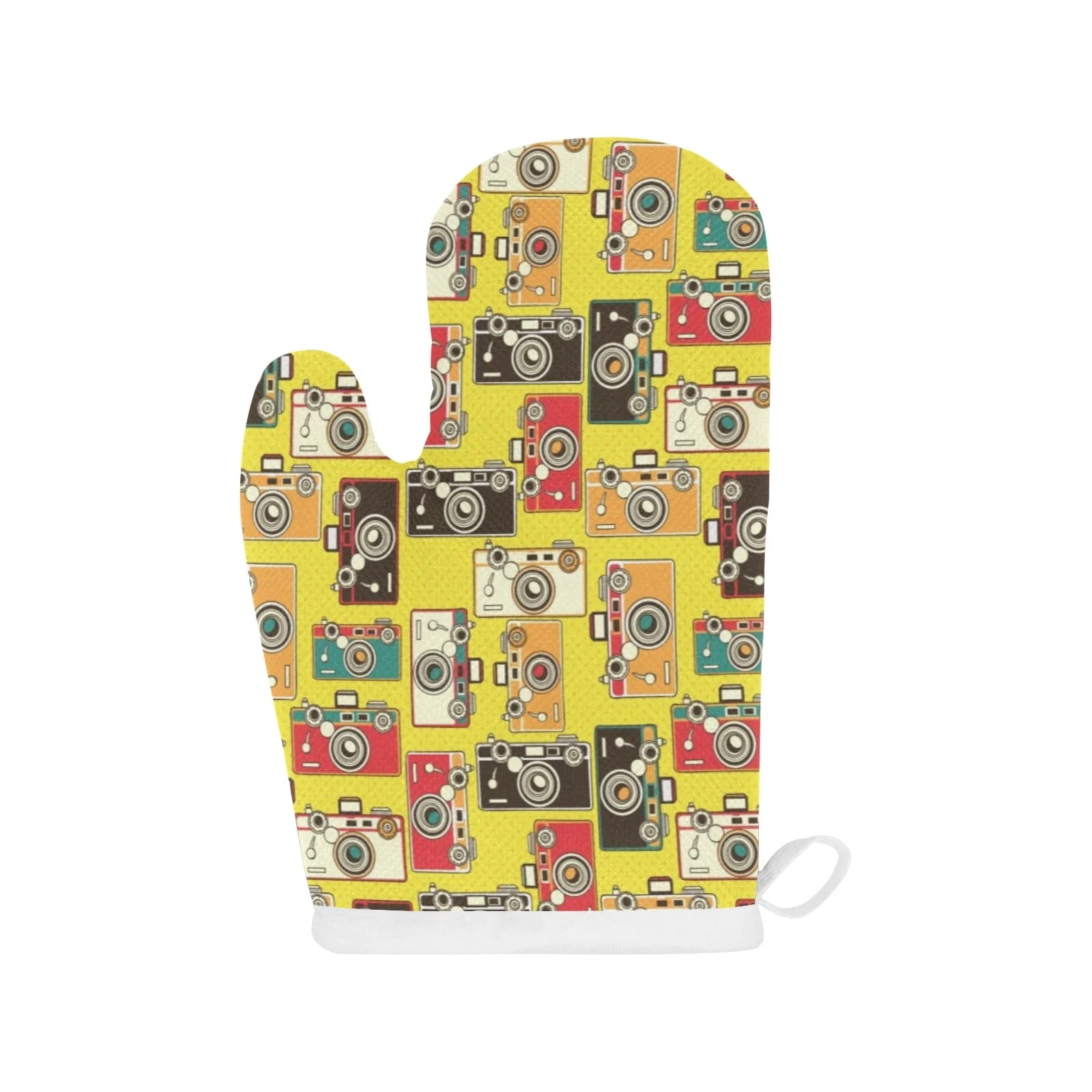 Camera Pattern Print Design 02 Heat Resistant Oven Mitts Pot Holders Set Camera Pattern Print Design 02 Heat Resistant Oven Mitts Pot Holders Set