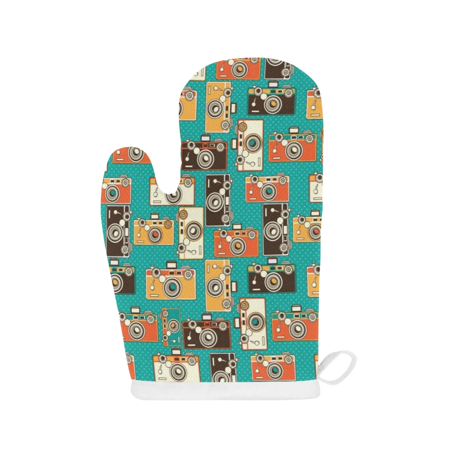 Camera Pattern Print Design 03 Heat Resistant Oven Mitts Pot Holders Set Camera Pattern Print Design 03 Heat Resistant Oven Mitts Pot Holders Set