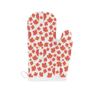 Canada Pattern Print Design 02 Heat Resistant Oven Mitts Pot Holders Set