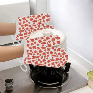 Canada Pattern Print Design 02 Heat Resistant Oven Mitts Pot Holders Set