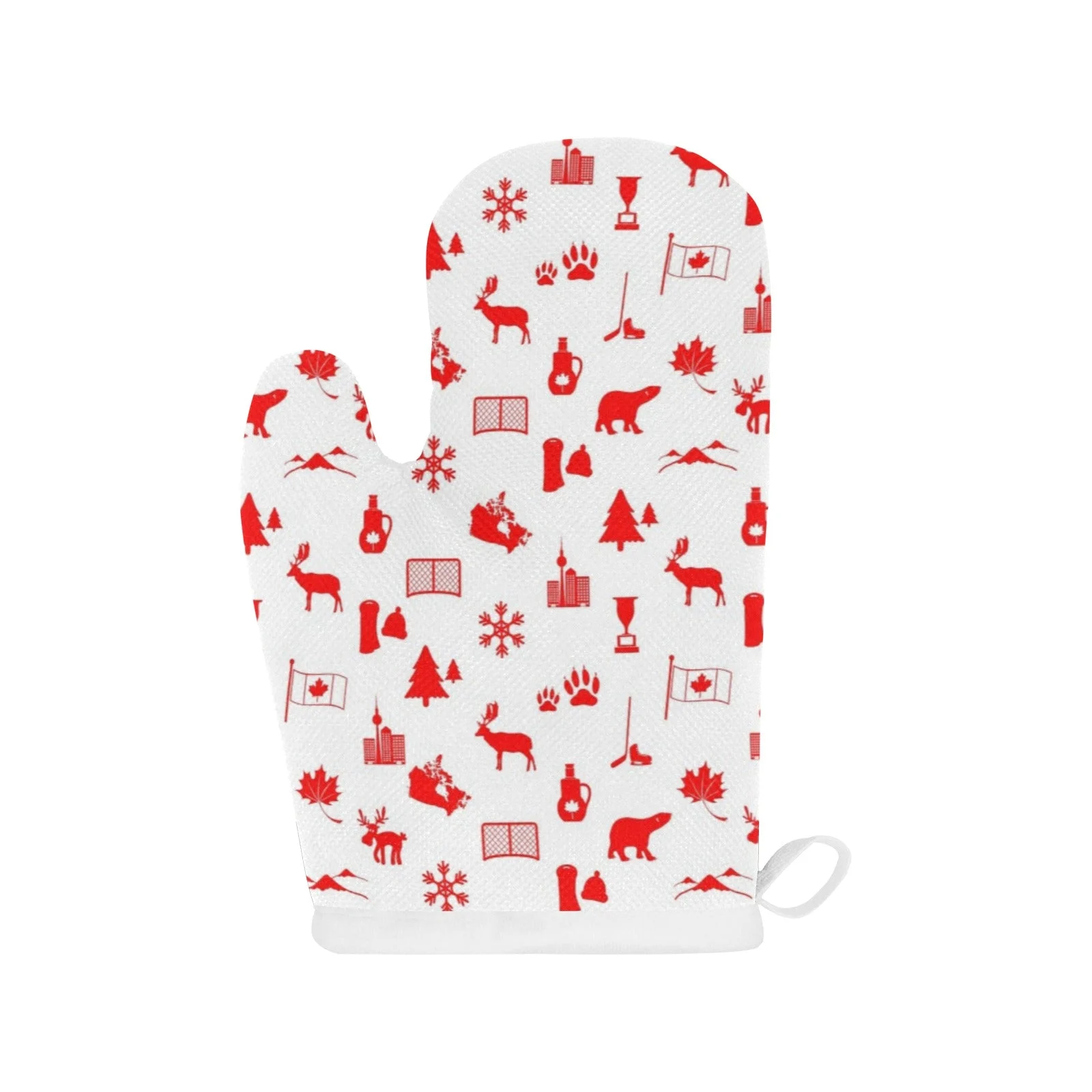 Canada Pattern Print Design 04 Heat Resistant Oven Mitts Pot Holders Set Canada Pattern Print Design 04 Heat Resistant Oven Mitts Pot Holders Set