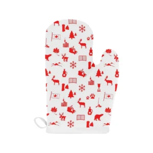 Canada Pattern Print Design 04 Heat Resistant Oven Mitts Pot Holders Set