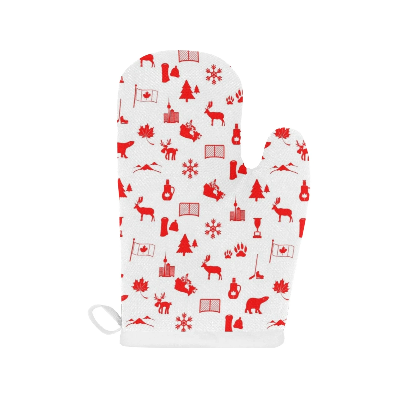 Canada Pattern Print Design 04 Heat Resistant Oven Mitts Pot Holders Set Canada Pattern Print Design 04 Heat Resistant Oven Mitts Pot Holders Set