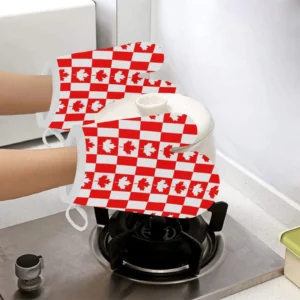 Canada Pattern Print Design 05 Heat Resistant Oven Mitts Pot Holders Set