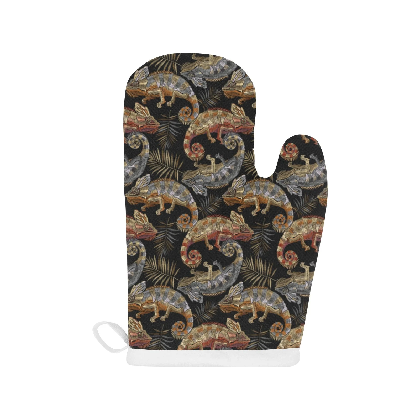 Chameleon Lizard Tropical Leaves Palm Tree Heat Resistant Oven Mitts Pot Holders Set Chameleon Lizard Tropical Leaves Palm Tree Heat Resistant Oven Mitts Pot Holders Set