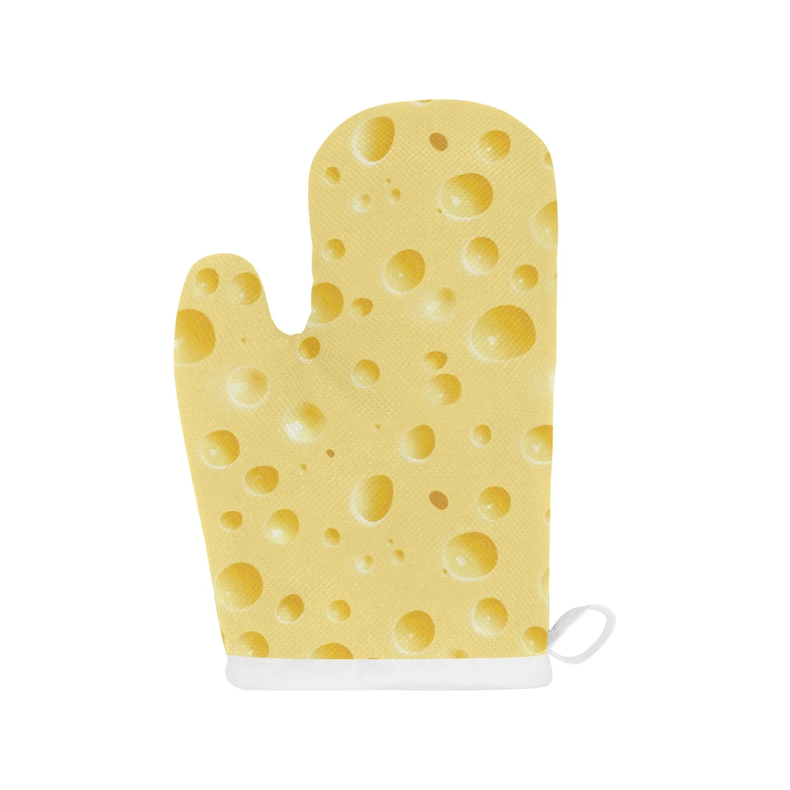 Cheese Texture Heat Resistant Oven Mitts Pot Holders Set Cheese Texture Heat Resistant Oven Mitts Pot Holders Set