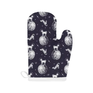 Chihuahua Space Helmet Astronaut Pattern Heat Resistant Oven Mitts Pot Holders Set