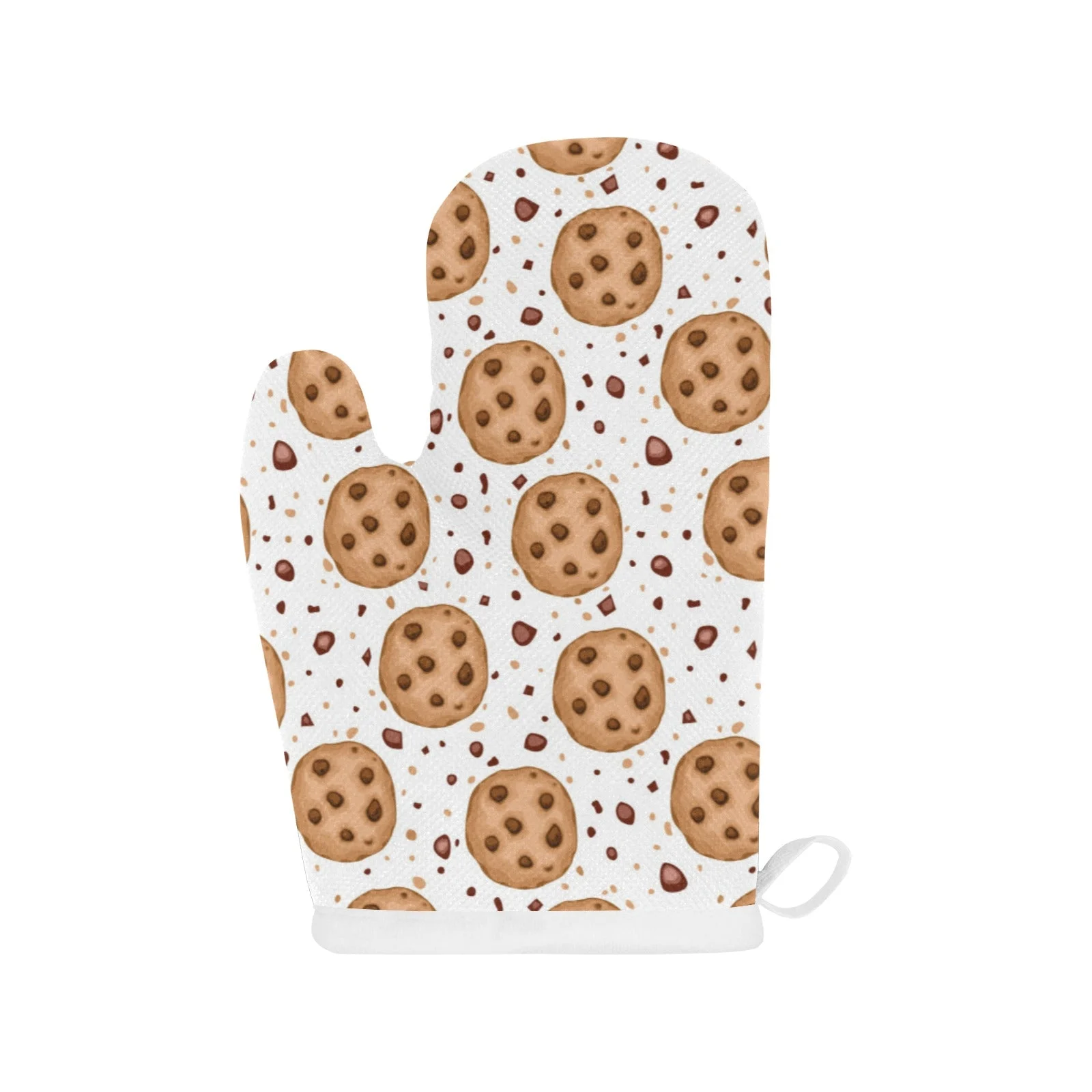 Chocolate Chip Cookie Pattern Heat Resistant Oven Mitts Pot Holders Set Chocolate Chip Cookie Pattern Heat Resistant Oven Mitts Pot Holders Set