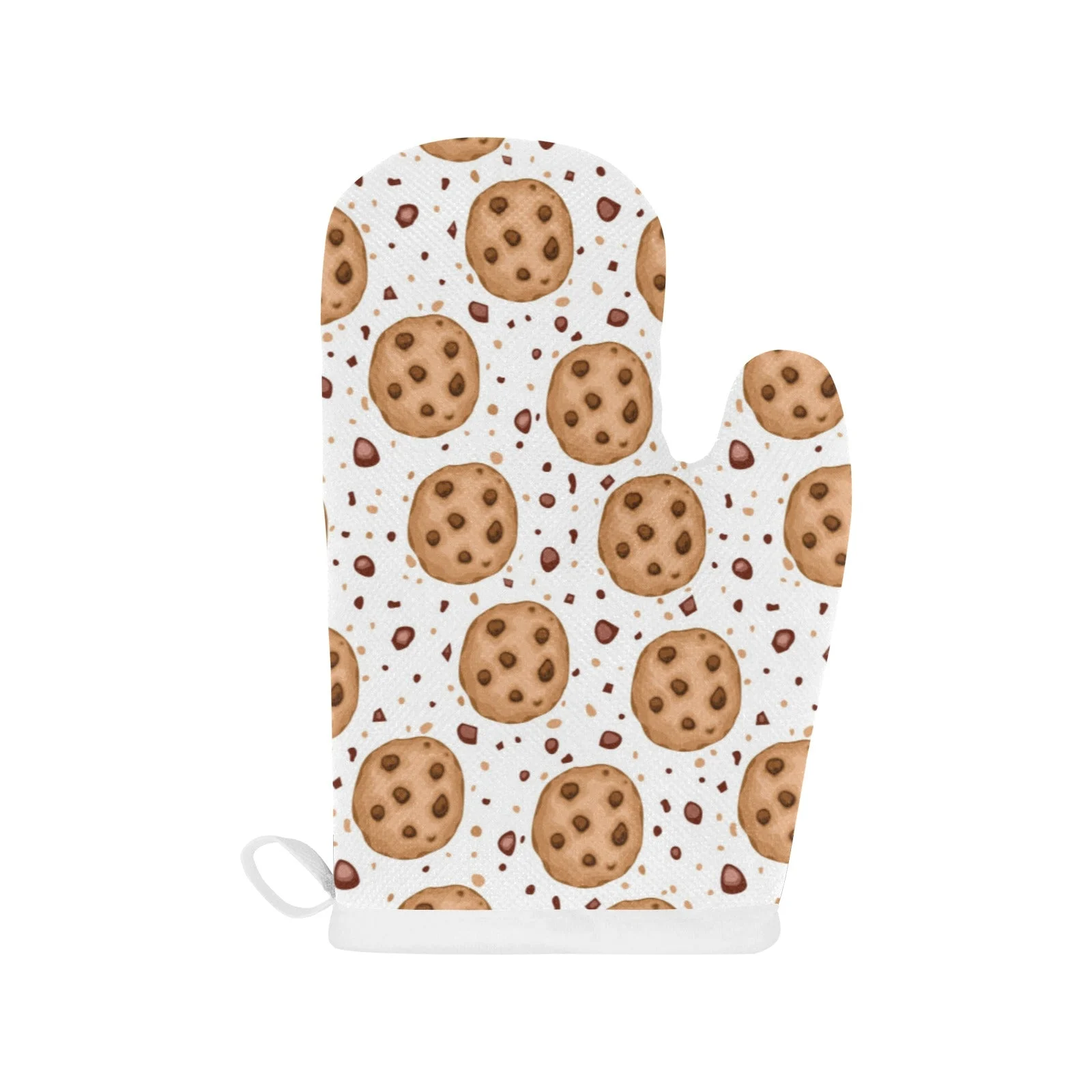 Chocolate Chip Cookie Pattern Heat Resistant Oven Mitts Pot Holders Set Chocolate Chip Cookie Pattern Heat Resistant Oven Mitts Pot Holders Set